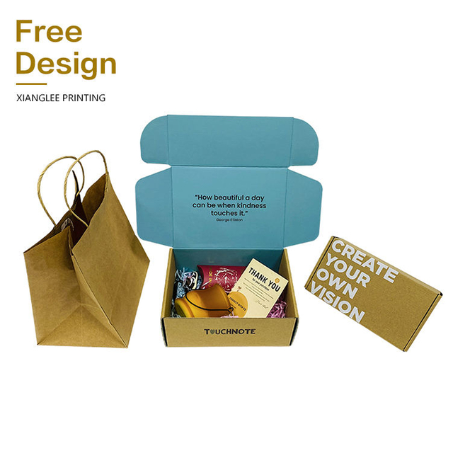 2023 New Arrival Wholesale Custom Eco-friendly Recyclable Black Kraft Paper Cardboard Shipping Boxes Corrugated Shipping Carton