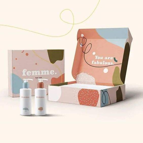 Pink Packing Boxes Cardboard Recyclable Corrugated Mailers Printing Custom Size Logo Cosmetic Shoe Hat Shipping Box with handle