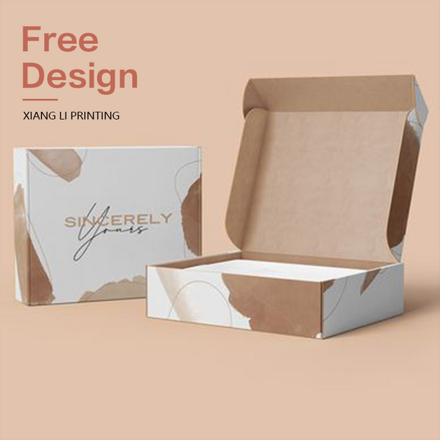 Custom Logo Colored Gold Foil Corrugated Paper Pink Cosmetic Packing Lashes Shipping Mailer Box With Thank You Gift Envelope