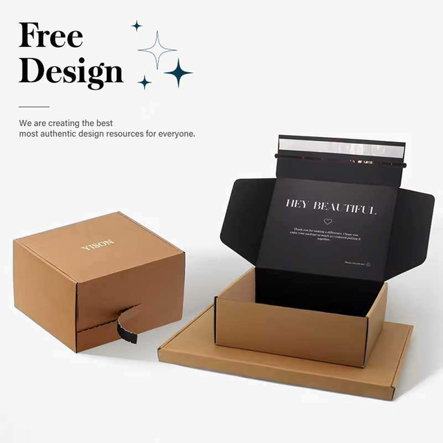 Wholesale Small Clothing Shoe Paper Box Packaging Mailer Corrugated Cardboard Boxes Custom Black Shipping Box With Logo