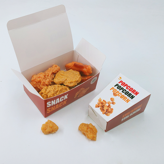Custom Food Boxes Take Away Food Packaging Box French Fries Fried Chicken Nuggets Carton Paper Snack Box Corrugated Paper Accept