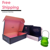 Free shipping custom arrival pink color customized size corrugated mailer paper gift box