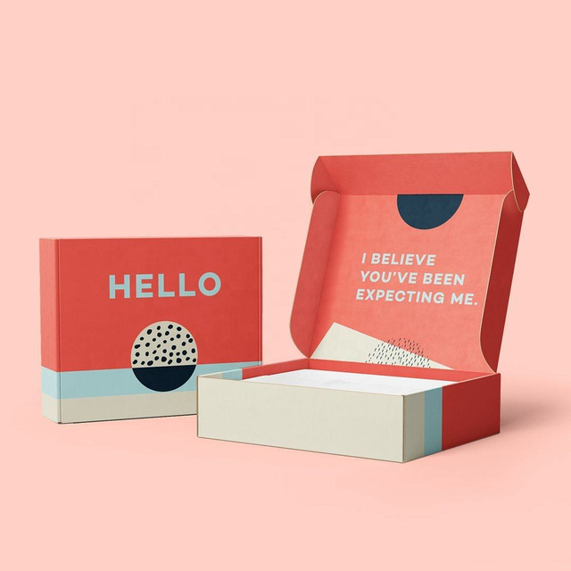 Custom Printed Mailer Shipping Cardboard box Mailing Apparel Box Corrugated Custom Shipping Boxes with logo packaging