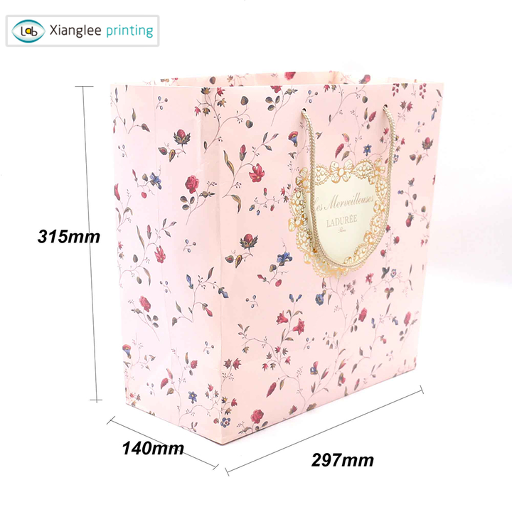 2023 OEM Custom coated paper packaging shoe bag custom design shipping packaging bag for clothes