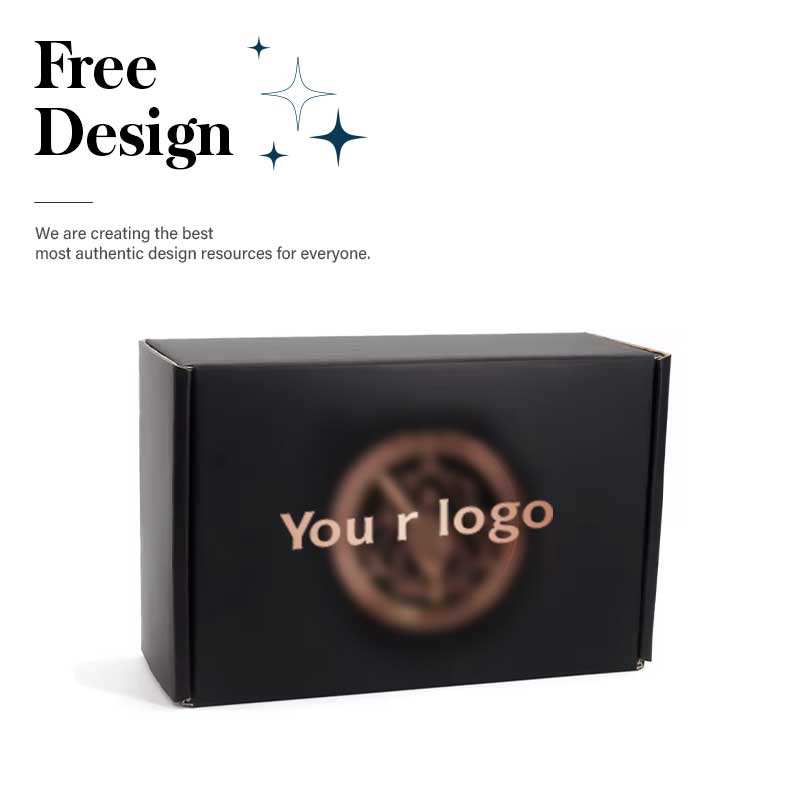 Wholesale Small Clothing Shoe Paper Box Packaging Mailer Corrugated Cardboard Boxes Custom Black Shipping Box With Logo