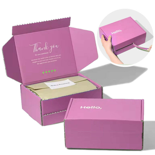 OEM Custom Printed Pink Personalized Subscription Mailer Shipping Paper Boxes Mailing Gift Packaging Cardboard Mailer Box