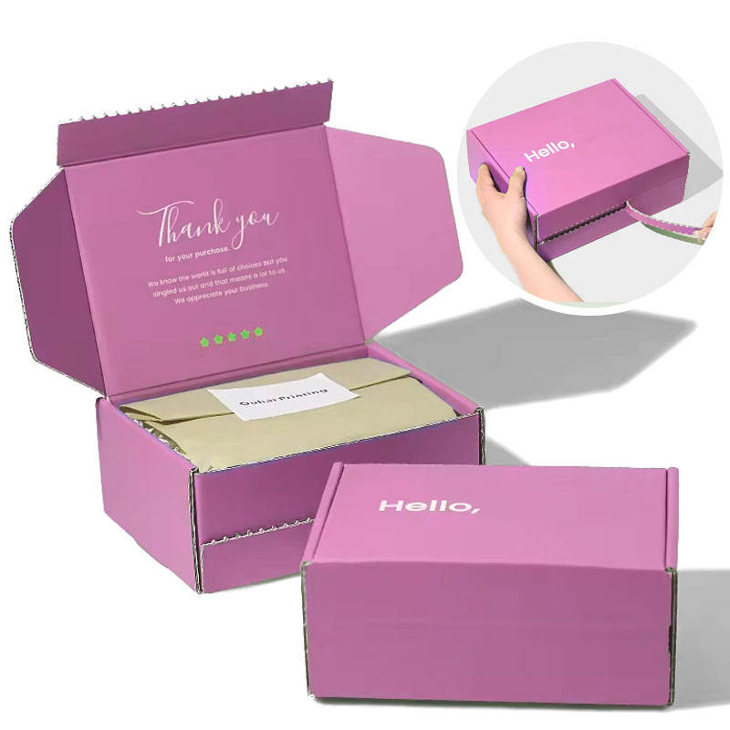 OEM Custom Printed Pink Personalized Subscription Mailer Shipping Paper Boxes Mailing Gift Packaging Cardboard Mailer Box