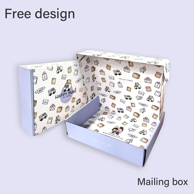 Factory Direct custom biodegradable corrugated package shipping mail boxes with logo for clothing