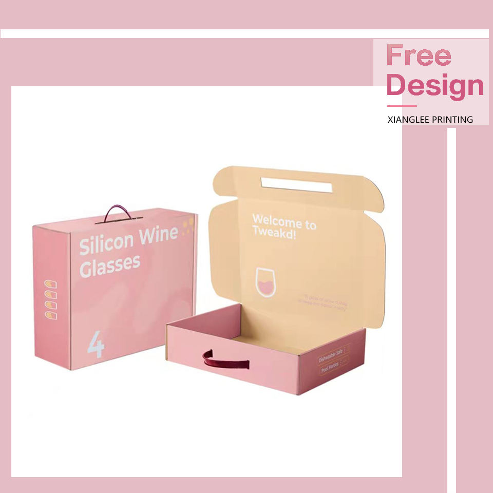 Oem Factory Custom Logo Pink Color Cosmetic Cloth Corrugated Packaging Mailer Box Shipping Paper Boxes With Quality Assurance