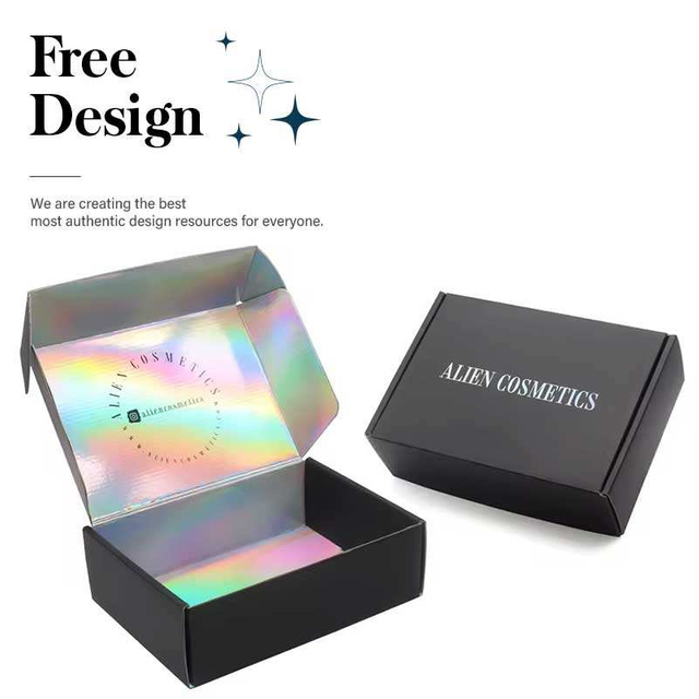 Factory manufacture paper corrugated custom shipping mailer packaging carton box black mailing carton box custom logo