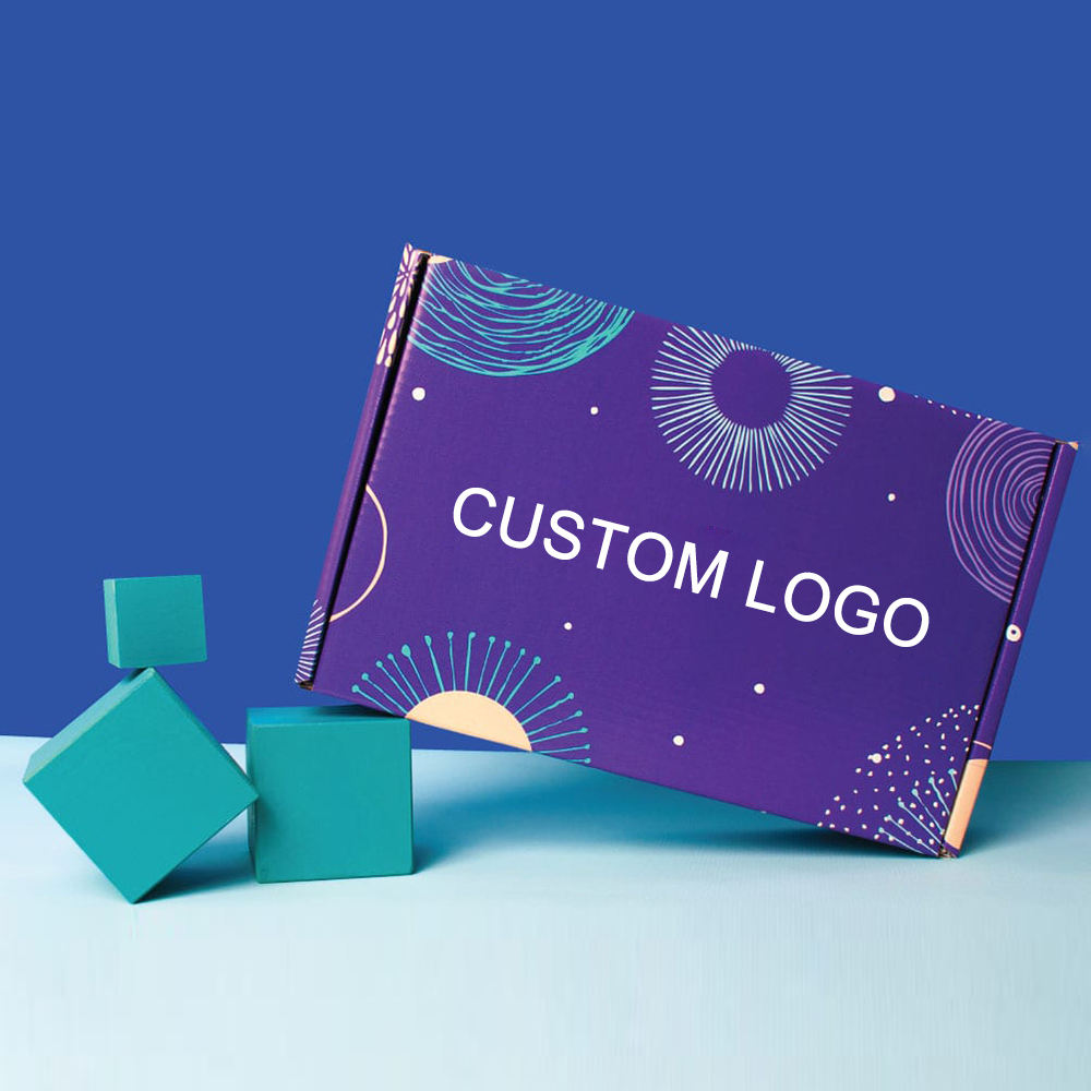 Custom Printed Colored Folding Cosmetic Packing Postal Box Custom Packaging Mailer Shipping Corrugated Cardboard Paper Boxes