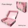 Cheapest Lower MOQ Stock Customized Logo Pink Shipping Box Packaging Mailer Boxes