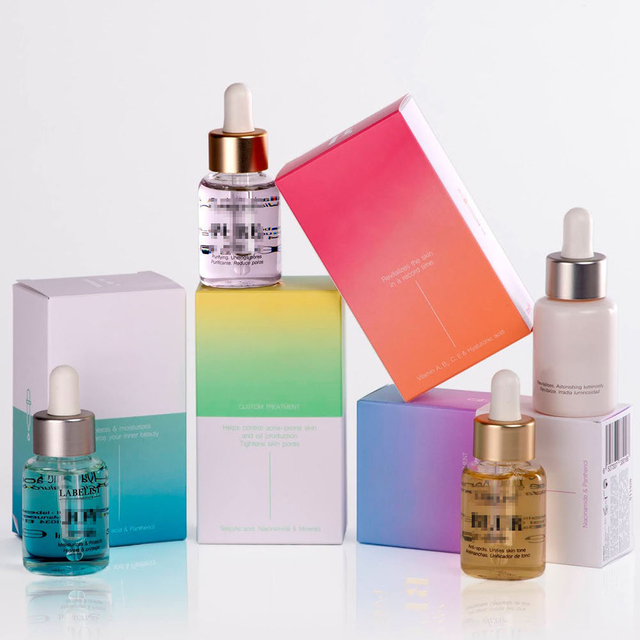 Custom logo Recycled Materials Coated Paper cosmetic packaging craft box Printing skin care cosmetic boxes