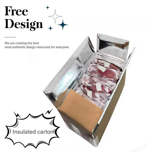 Carton custom box frozen food insulated container fresh food insulated freezer cardboard refrigerator boxes