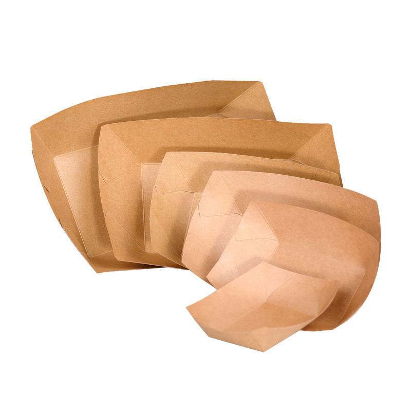 High Quality Disposable Kraft Paper Food Trays