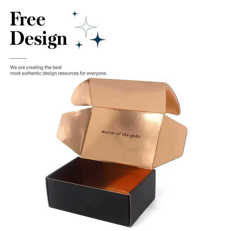 Free sample custom logo pink color cosmetic corrugated packaging mailer box shipping box paper box