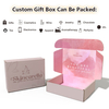 Custom corrugated mailing box. Pink Kraft paper For Clothes shipping boxes custom logo